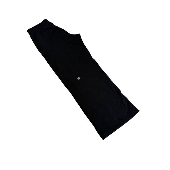 Lululemon Athletica Black Cotton Lycra Womens Wide-Leg Pants L Retired - Picture 2 of 14